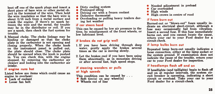 1964 Ford Fairlane Owners Manual Page 52